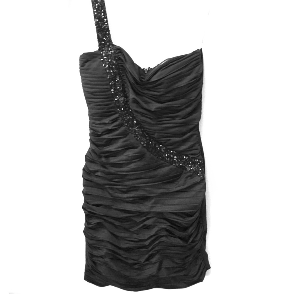 One Shouldered Black Dress